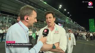 Toto Wolff mówi po polsku Arabia Saudyjska 2023  Toto Wolff speaking in polish Saudi Arabia 2023 [upl. by Lzeil958]