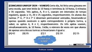 CONCURSO UNIFESP 2024 VUNESP MATEMÁTICA CONJUNTOS [upl. by Letnuahc]