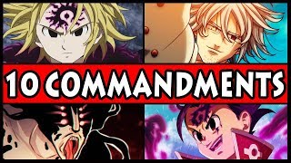 All 10 Commandments RANKED from Weakest to Strongest Seven Deadly Sins  Nanatsu no Taizai [upl. by Mayhs738]