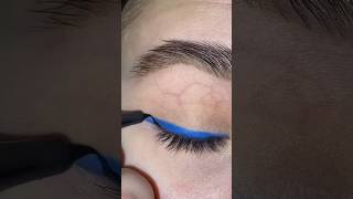 beautiful graphic eyeliner 💙 makeup tutorial shorts youtubeshorts shortvideotrendingviral yt [upl. by Ameekahs]