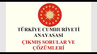 Türkiye Cumhuriyeti Anayasası  Çıkmış Sorular ve Çözümleri kpssanayasa​ ekpssanayasa​ [upl. by Woolley72]