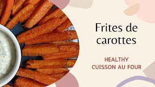 Frites de carottes 🍟🥕 Cuisson au four frites recette recettehealthy food degustation [upl. by Glassco]