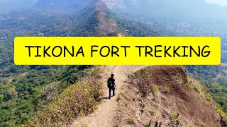 Tikona Fort  Trek  4K  Easy Trekking Level  15 Hrs Trekking  Near to Pune 45KM  Village [upl. by Ttegdirb]