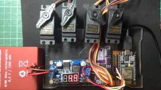 NodeMCU ESP8266 on PCA96 Driving Multiple Servo [upl. by Aviva]