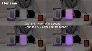 Hensam LED Night Light Portable Touch Bedside Lamp [upl. by Ydnamron]