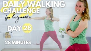 28 Minute Low Impact Walking Workout  DAY 28 Daily Walking Challenge for Beginners ± 2800 steps [upl. by Inge]