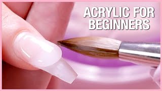 💅Acrylic Nail Tutorial  How to apply Acrylic for Beginners📚 [upl. by Nakada]