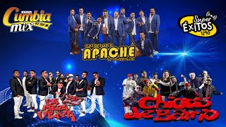 TROPICALISIMO APACHE  CHICOS DE BARRIO  LA MERA VENA EXITOS  CUMBIA GRANDES MIX 2024 [upl. by Norbert]