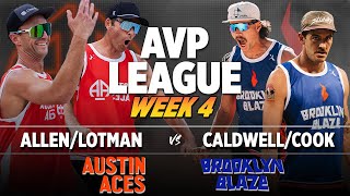 CaldwellCook vs AllenLotman  Brooklyn Blaze vs Austin Aces AVP LEAGUE WEEK 4 [upl. by Nosauq366]