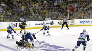 Aaron Rome hits Nathan Horton Jun 6 2011 [upl. by Nathanil974]