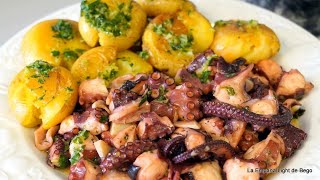 Pulpo con Patatas al Ajillo desde CeroReceta explicada paso a paso Como cocer el pulpo tierno [upl. by Chelsey274]