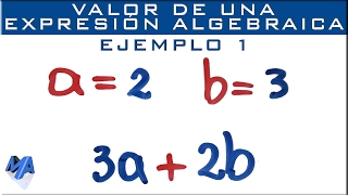 Valor numérico de expresiones algebraicas  Ejemplo 1 [upl. by Amikat25]