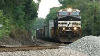 Fast Moving Loud NS Freight Train [upl. by Eneiluj]