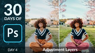 How to Use Adjustment Layers in Photoshop  Day 4 [upl. by Hillell]