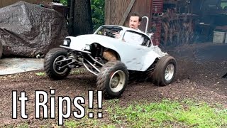 First Burn Out on this  Mini Baja Bug Project  Part 17 [upl. by Akeimat]