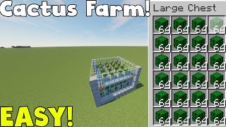 The EASIEST Cactus Farm in Minecraft 121  Tutorial [upl. by Uahsoj]