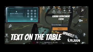 Undawn UPDATE 9192024 Text on the Table Code [upl. by Atahs]