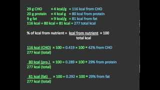 Macronutrient Kilocalorie Values [upl. by Ardnait]