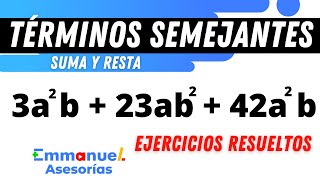 REDUCE Términos Semejantes Paso a paso y súper fácil algebra [upl. by Luane]