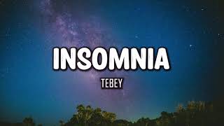 Tebey  Insomnia Lyrics [upl. by Ahsinrad614]