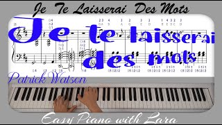 Je Te Laisserai Des Mots  Patrick Watson  EASY Piano Tutorial  Sheets [upl. by Amity]