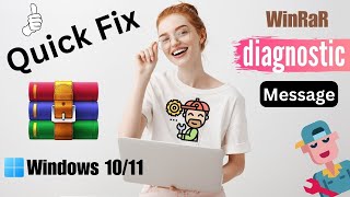 How to Fix WinRAR Diagnostic Message  QUICK STEPS winrar diagnostic message fix  eTechnizcom 👍 [upl. by Aara]