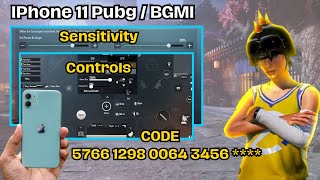 iPHONE 11 NEW CODE BEST 4 FINGER SENSITIVITY amp CONTROL 🔥 Pubg Mobile TDM 18 [upl. by Sauers479]