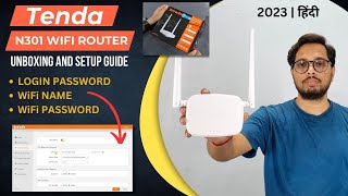 Tenda N301 Wireless Router WiFi Name amp Password Change  Complete Video  2023  Hindi [upl. by Ardiedak]