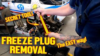 Engine Freeze Plug Removal  The easy way [upl. by Gnilrac]