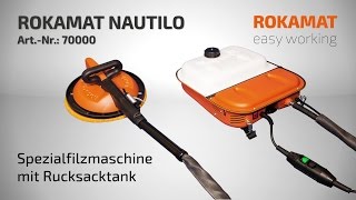 Putzbearbeitungsmaschine Filzmaschine mit Rucksacktank ROKAMAT NAUTILO [upl. by Kucik]