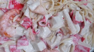 PASTA CREMOSA DE CAMARONES 🦐 CON SURIMI cute foodmexican cookingadvice comidamexicana cute fun [upl. by Now]