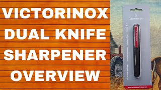 VICTORINOX DUAL KNIFE SHARPENER OVERVIEW EVERYDAY CARRY EDC [upl. by Eisenhart]