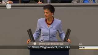 Marktkonforme Demokratie Bankenunion u Finanzmafia  Sahra Wagenknecht 25092014 Bananenrepublik [upl. by Shandeigh710]