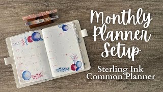 PLANNER MONTHLY SETUP  Sterling Ink Common Planner [upl. by Olimpia]