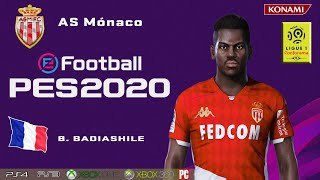 B BADIASHILE AS Mónaco How to create in PES 2020 [upl. by Milena947]