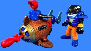 Imaginext Shark Minisub Toy Figure Pirate Pack Unboxing and Review [upl. by Ahsiram]