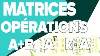 Opérations sur les Matrices  Addition Multiplication par un Scalaire et Transposée  Mathrix [upl. by Raffin94]