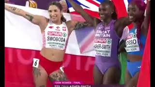 Dina AsherSmith Storms To GOLD  Women’s 100m Final  2024 European Athletics Championships [upl. by Hussein]