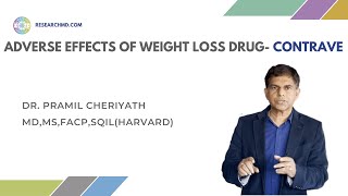 ADVERSE EFFECTS OF A WEIGHT LOSS DRUG CONTRAVE By Dr PRAMIL CHERIYATH MD MS FACP SQILHarvard [upl. by Richelle]