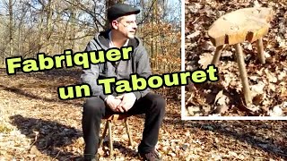 Bushcraft  Construction dun Tabouret en Tenon et Mortaise [upl. by Septima]