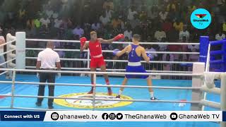 Boxing Final Bukom Banku’s son loses to Algeria boxer • 2023 African Games [upl. by Aynat]