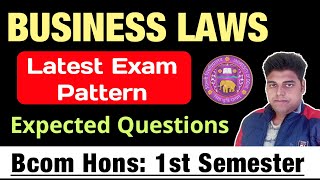 Business Laws Exam Pattern Bcom Hons 1st Semester DU SOL Business Laws Question Paper Bcom hons 1st [upl. by Aztinad541]