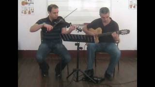 Pachelbel Canon Duo GuitarViolin fragment [upl. by Eesdnyl]