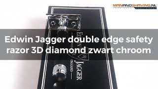 Edwin Jagger double edge safety razor 3D diamond zwart chroom [upl. by Marys]