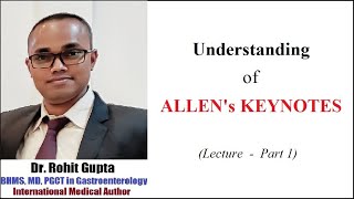 Allens Keynotes  Understanding of Allen Keynotes  How to study Allens Keynotes  Dr Rohit Gupta [upl. by Yorker]