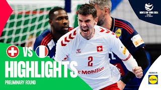 Swiss arent afraid of the Olympic champs  Switzerland vs France  Highlights  Mens EHF EURO 2024 [upl. by Terrag326]