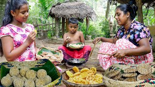 Bakini Kawumtable full of traditional Srilankan sweet ready to be servedvillage kitchen recipe [upl. by Onailerua]