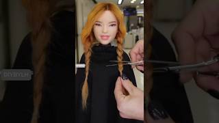 Barbie Doll Hair Transformation video hairstylebarbie doll hair diy fashion haircutshorts [upl. by Eelrahc]