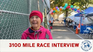 Dipali Cunningham  Interview at 3100 Mile Race [upl. by Krug896]