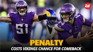 Missed Face Mask Penalty Costs Vikings Chance for Comeback Against Rams [upl. by Scheer]